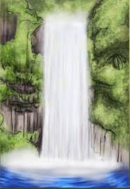 Jual produk restock lukisan pemandangan alam. Cara Menggambar Air Terjun Dengan Contoh Dan Sketsanya