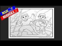 Gambar Tema Hari Pahlawan Cara Menggambar Pejuang Kemerdekaan Youtube