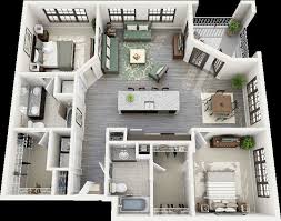 50 Two 2 Bedroom Apartment House Plans Architecture Design Sims House Plans House Plans Sims House