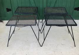 Wire Patio Table Mid Century Modern Garden Tables End Table Open Stock Modern Garden Patio Table Garden Table
