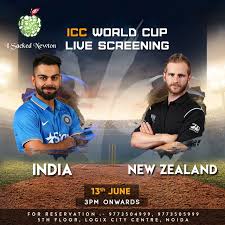Match abandoned due to rain. India V S New Zealand World Cup Live Sports Screening In Noida
