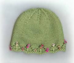 A simple eyelet design is used to create this sweet baby hat. One Day Baby Hat Baby Hats Knitting Baby Knitting Patterns Knitting