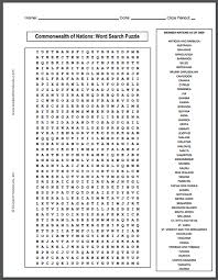 commonwealth of nations word search puzzle student handouts