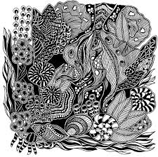 Underwater world, cartoon vector illustration. Under The Sea Iv Doodle Doodles Doodling Blackandwhite Black White Draw Drawing How To Draw Hands Digital Art Prints Zentangle