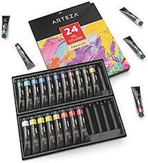 Arteza Oil Paint Set Of 24 Colors Tubes 24x12ml 0 4oz With Storage Box Rich Pigments Vibrant Non Toxic Paints For The Prof Oil Paint Set Arteza Paint Set