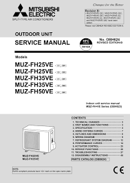View and download mitsubishi electric r410a technical manual online. Muz Fh25 35 Service Manual Obh624b Document Library Mitsubishi Electric