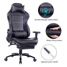 ergonomic gaming chair high back racing style chair executive office chair pu leather computer desk chair footrest and us racing chair gamer chair gaming chair