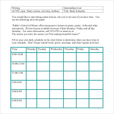 Daily Schedule Template 39 Free Word Excel Pdf