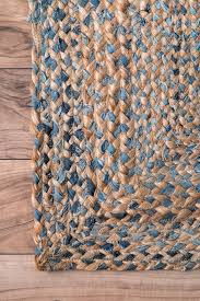 Boardwalk Hand Braided Twined Jute And Denim Blue Rug Braided Rag Rugs Braided Rug Diy Braided Rugs