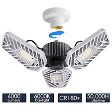You can choose bulbs that are double as bright, but keep in mind that sometimes it is better to buy multiple. Buy 2 Pack Led Garage Lights 60w Adjustable Multi Position Garage Light 6000lm Garage Ceiling Light 6000k Daylight Light 60w Led Garage Light Garage Lights With Adjustable Panels Online In Mauritius B07txthxn3