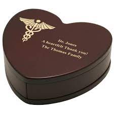 To celebrate an anniversary, mother's day, or a special birthday, make any day memorable with special gifts from personal creations. Personalized Heart Shaped Rosewood Keepsake Box With Caduceus For Doctors Medical Keepsake Box