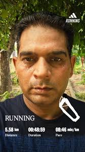 About 5K Easy paced Run this morning