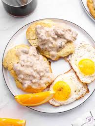 Image result for sausage gravy biscuits