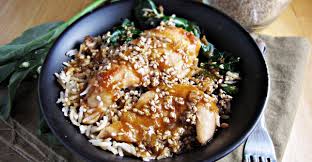 For frozen chicken breasts, add 3 minutes to the cooking times listed in step 4, and pressure cook (manual) at high pressure. Sesame Chicken Rice Bowl