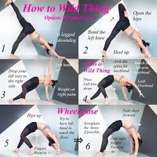 Steps 1 4 Show You How To Go Into Wild Thing From Downward Facing Dog Pose Option Steps 5 6 If You Manage T Yoga Backbend Yoga Asanas Tantric Yoga