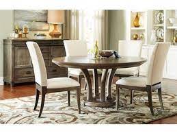 The clean lines and streamlined construction of these chairs set them apart from lesser. American Drew 62 Round Table Regular Height Amd488702r From Walter E Smithe Furniture Des Round Dining Room Sets Round Wood Dining Table Round Dining Table