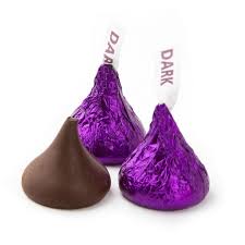 purple dark chocolate hershey s kisses
