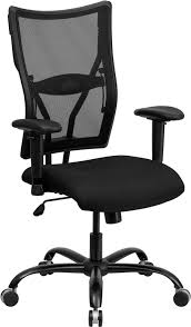 This office chair features plenty of thick, plush. Hercules Series 400 Lb Capacity Big Tall Black Mesh Executive Swivel Office Chair W Height Adjustable Arms Flash Furniture Wl 5029syg A Gg