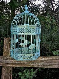 Aqua Color Looks Great With Natural Foliage French Country Decorating Bird Cage Decor Antique Bird Cages