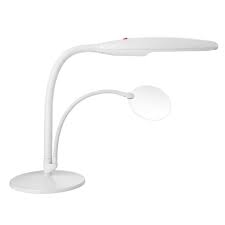 Only negative is the light doesn't stay in the base if on an angled archtects desk, so i had to use gaffa tape to attach to the desk corner otherwise the light swings a bit, but the head adjustable enough for that not to matter. Daylight 17 5 In White Easy Twist Table Top Lamp U23020 01 The Home Depot