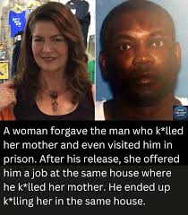 Martha McKay forgave the man who k*lled her mother and even visited him in  prison. In 2020, After Travis Lewis was released, she offered him a job at  the same house where