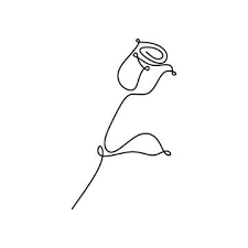 Des crayons de couleur ou des feutres; Ligne Continue Le Dessin Dune Rose Anniversaire Art Artiste Png Et Vecteur Pour Telechargement Gratuit Dessin Trait Continu Tatouage Texte Dessin Rose