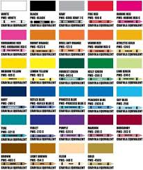 Our Color Chart Screen Print Ink Colors