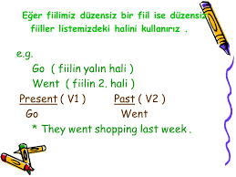 Past Simple Tense Gecmis Zaman Usage We Use The Simple Past Tense To Talk About Something Which Started And Finished In The Past Ppt Download