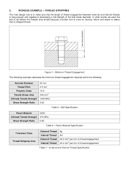 Minimum Bolt Thread Engagement With Respect To Various