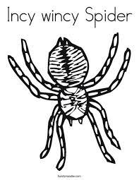 Free flashcards, worksheets, coloring pages, and more! Incy Wincy Spider Coloring Page Twisty Noodle