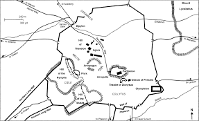 Map Of Athens Intra Muros Ancient Athens Athens Map