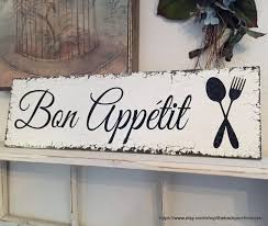 Bon Appetit French Signs Kitchen Signs Bon Appetit Signs Home Decor 7 X 24 Kitchen Decor Signs Kitchen Signs French Signs