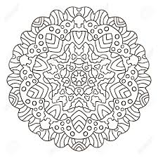 Free to print/download mandala coloring pages for adults and kids. Symmetrical Circular Pattern Mandala Coloring Page For Adults Royalty Free Cliparts Vectors And Stock Illustration Image 62266342