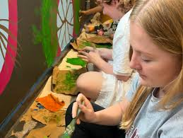 Great Day watching paint dry at @washcoll where I have been working with  students to illustrate Primary Forest succession around the Goose Nest.  This section is where vines, shrubs, fruit and flowering