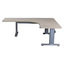 I also have the option of adding pedestals that. Steelcase L Shape Used Manual Height Desk Left Return Blonde Maple National Office Interiors And Liquidators