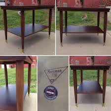 2 vintage blonde mersman mid century modern mcm end table circle with drawer. Hakaar S Bazaar Mid Century Modern Mersman End Table Facebook