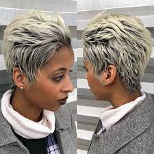 Beautiful Short Blonde Pixie Hairstyle For Black Women Short Blonde Pixie Blonde Pixie Hair Blonde Pixie
