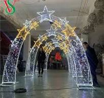 Custom Outdoor Christmas Decoration Lights Arch Shaped LED ...