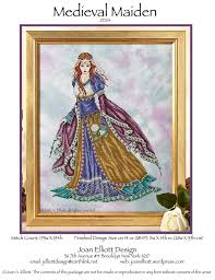 medieval maiden je114 cross stitch chart and 50 similar items