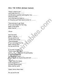 You give me fever michael jackson manevandring wattpad. Heal The World By Michael Jackson Esl Worksheet By Mmelich2