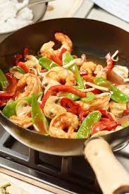 Bunter Garnelen Gemuse Wok Rezept Asiatisches Gemuse Abendessen Und Garnelen