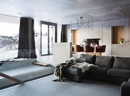 Modern mountain home interior design ideas. Modern Mountain Home Made Of Concrete In Norway Photos Ideas Design