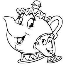 Have fun coloring the characters of beauty and the beast. Disney Mrs Potts And Chip Beauty And The Beast Tea Pot Tea Cup Printable Silhouette Cricut Instant Download Beauty The Beast Drawing Disney Coloring Pages Coloring Pages