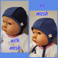 Denim Blue Baby Pilot Hat, Giddy Baby Hat, Hat With Ties or Snaps, Hearing  Aid Hat, Size NB-36 Mo-brushed Poly Spandex Fabric-mesh Pilot Hat