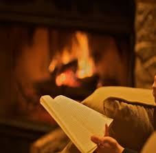 Image result for fireplace, reading