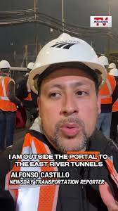 Nine stories below the East River, a 116-year-old rail tunnel connecting  Long Island to Penn Station is showing its age and the lasting effects of  Superstorm Sandy., A steady stream of water pours ...