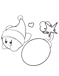 Kirby Bomb Coloring Page Coloring Pages Cool Coloring Pages Disney Coloring Pages