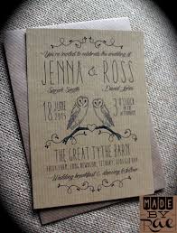 Wedding Invite Sample Rustic Vintage Kraft Barn Owl Woodland Kraft Harry Potter Ebay Woodland Wedding Invitations Wedding Invitations Rustic Vintage Kraft Wedding Invitations
