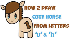 In this simple step by step guide learn how to draw a horse in a simple and interactive way. How To Draw A Cute Kawaii Chibi Horse From Letters And Simple Shapes Easy Step By Step Drawing Tutorial For Kids How To Draw Step By Step Drawing Tutorials