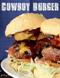 The Ultimate Cowboy Burgers And Bacon Ranch Zucchini Kebabs Cowboy Burger Recipes Food